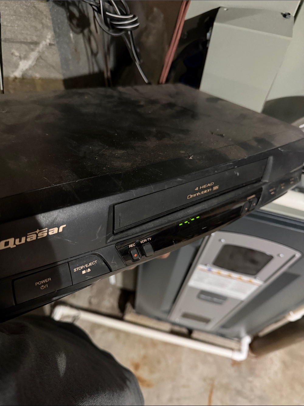 Black VCR Player - 4 Head Hi-Fi Playback